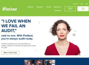 How floqast.com looks like on a tablet such as an iPad.