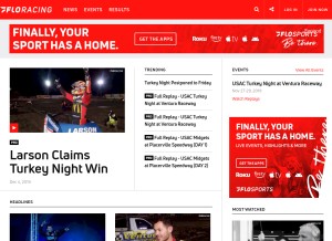 How floracing.com looks like on a tablet such as an iPad.