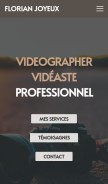 How florianjoyeux.com looks like on a mobile device such as an iPhone.