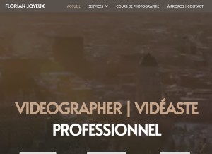 How florianjoyeux.com looks like on a tablet such as an iPad.