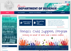 How floridarevenue.com looks like on a tablet such as an iPad.