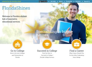 How floridashines.org looks like on a tablet such as an iPad.