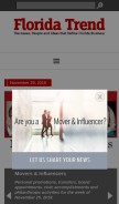 How floridatrend.com looks like on a mobile device such as an iPhone.
