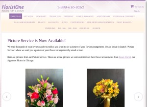 How floristone.com looks like on a tablet such as an iPad.