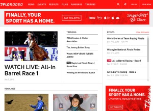 How florodeo.com looks like on a tablet such as an iPad.