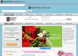 How flowershopnetwork.com looks like on a tablet such as an iPad.
