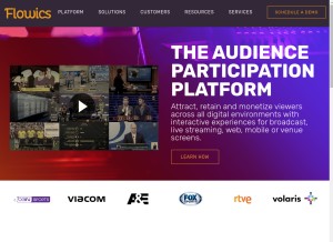 How flowics.com looks like on a tablet such as an iPad.