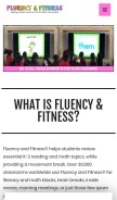 How fluencyandfitness.com looks like on a mobile device such as an iPhone.