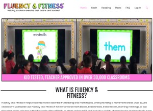 How fluencyandfitness.com looks like on a tablet such as an iPad.