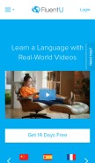 How fluentu.com looks like on a mobile device such as an iPhone.