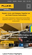 How flukeprocessinstruments.com looks like on a mobile device such as an iPhone.