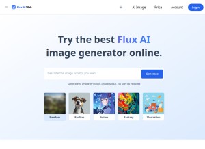 How fluxaiweb.com looks like on a tablet such as an iPad.