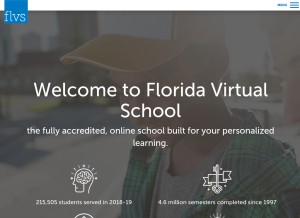 How flvs.net looks like on a tablet such as an iPad.