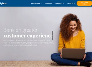 How flybits.com looks like on a tablet such as an iPad.