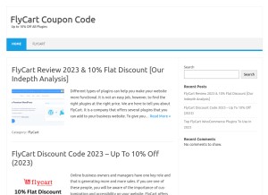How flycartcoupon.in looks like on a tablet such as an iPad.