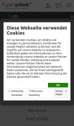 How flyerpilot.de looks like on a mobile device such as an iPhone.