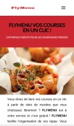 How flymenu.fr looks like on a mobile device such as an iPhone.