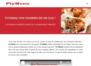 How flymenu.fr looks like on a tablet such as an iPad.