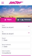 How flyswoop.com looks like on a mobile device such as an iPhone.