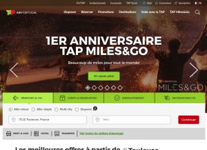 How flytap.com looks like on a tablet such as an iPad.