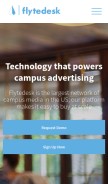 How flytedesk.com looks like on a mobile device such as an iPhone.