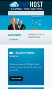 How fmphost.com looks like on a mobile device such as an iPhone.