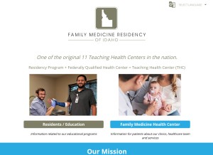 How fmridaho.org looks like on a tablet such as an iPad.