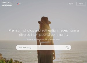 How focusedcollection.com looks like on a tablet such as an iPad.