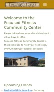 How focusedfitness.org looks like on a mobile device such as an iPhone.