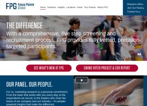 How focuspointeglobal.com looks like on a tablet such as an iPad.