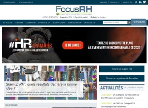 How focusrh.com looks like on a tablet such as an iPad.