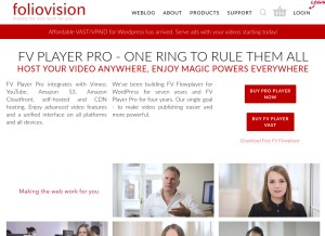How foliovision.com looks like on a tablet such as an iPad.