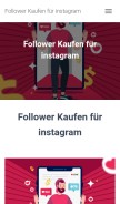 How followerkaufeninstagram.de looks like on a mobile device such as an iPhone.