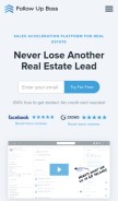 How followupboss.com looks like on a mobile device such as an iPhone.