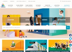 How foncia.com looks like on a tablet such as an iPad.