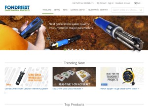 How fondriest.com looks like on a tablet such as an iPad.