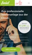 How fonial.de looks like on a mobile device such as an iPhone.