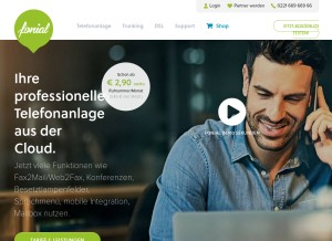 How fonial.de looks like on a tablet such as an iPad.