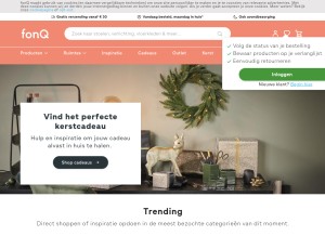 How fonq.nl looks like on a tablet such as an iPad.