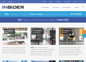 How fontagent.com looks like on a tablet such as an iPad.