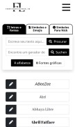 How fontesdeletras.io looks like on a mobile device such as an iPhone.