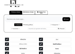 How fontesdeletras.io looks like on a tablet such as an iPad.