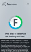 How fontstand.com looks like on a mobile device such as an iPhone.