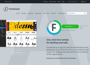 How fontstand.com looks like on a tablet such as an iPad.
