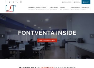 How fontventa.com looks like on a tablet such as an iPad.