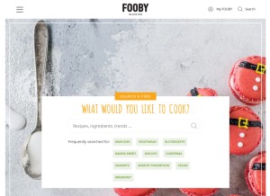 How fooby.ch looks like on a tablet such as an iPad.
