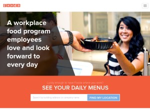How fooda.com looks like on a tablet such as an iPad.