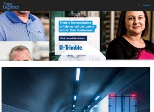 How foodlogistics.com looks like on a tablet such as an iPad.