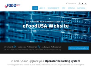 How foodorderentry.com looks like on a tablet such as an iPad.