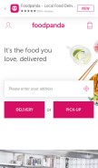 How foodpanda.hk looks like on a mobile device such as an iPhone.